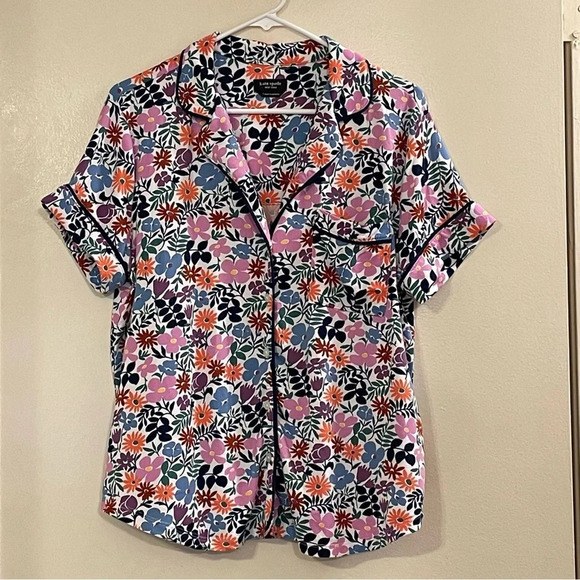 KATE‎ SPADE Floral Charmeuse Pajama Top - Picture 1 of 4